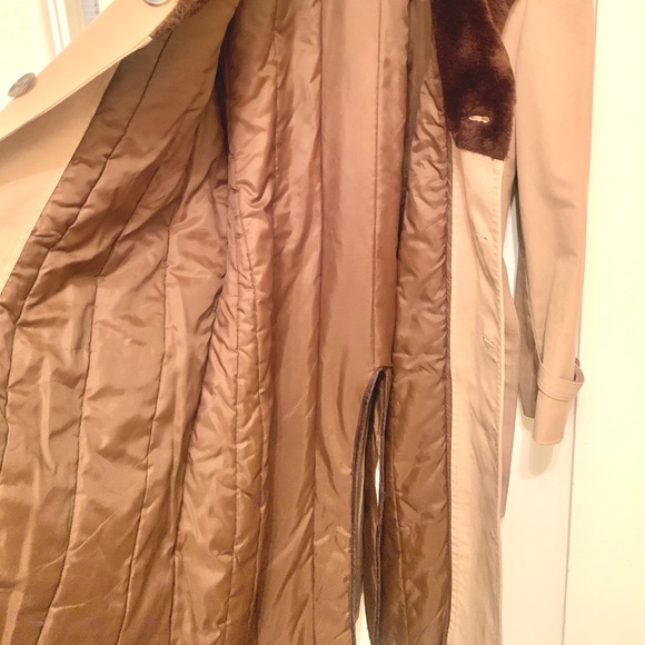 Vintage London Fog Mens Trench w/fur collar 38 reg - Picture 6 of 7